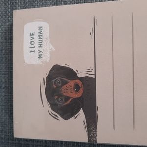 I Love My Human Notepad Funny Cute Dog Dachshund Paper To-Do List Paper Magnetic